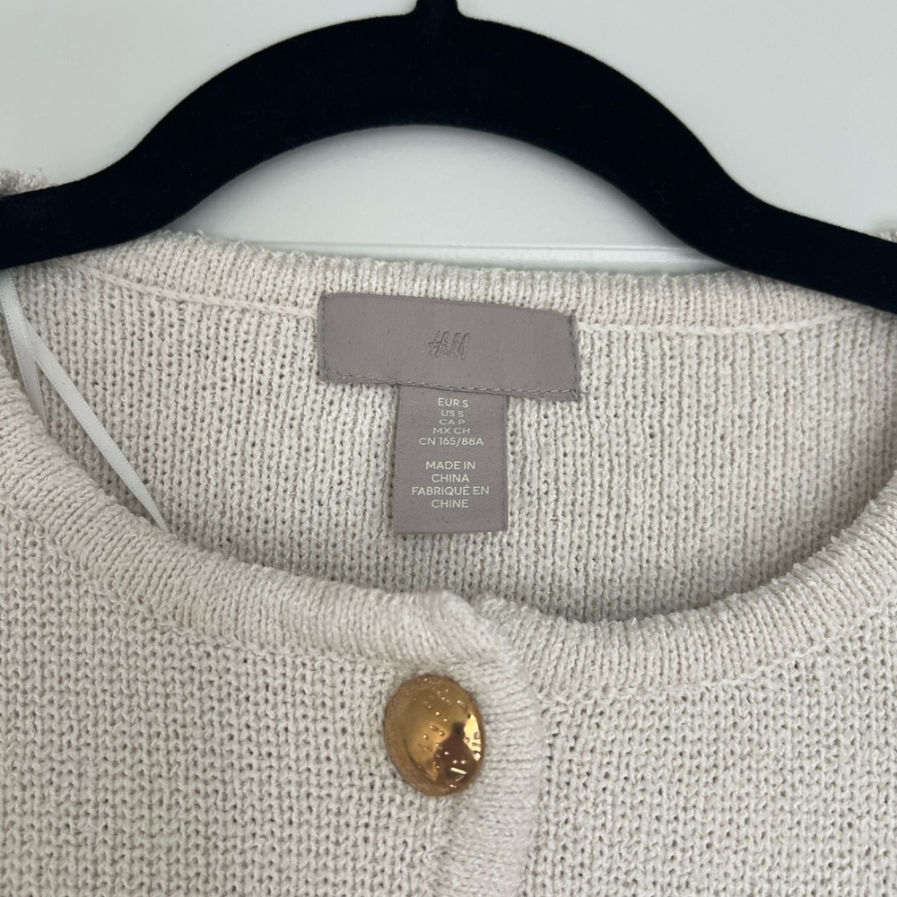 H&M Navy and White Striped Cardigan - Picture 3 of 4